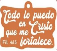 Llavero de Caucho | Todo Lo Puedo en Cristo Que Me Fortalece