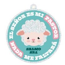 Llavero de Caucho con Glitter | El Señor Es Mi Pastor