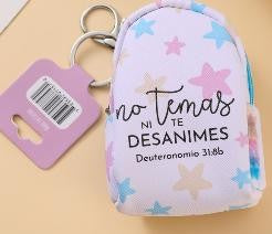Llavero Mochila Monedero | No Temas Ni Te Desanimes