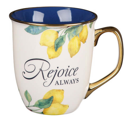 Rejoice Always White Ceramic Mug - 1 Thessalonians 5:16