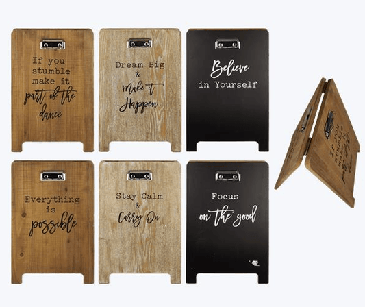 Portapapeles de madera de doble cara