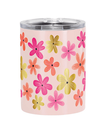 Vaso de acero inoxidable - Estampado floral