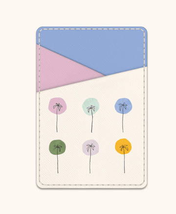 Dotted Palms Stick-On Cell Phone Wallet