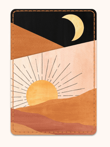 Sunrise Moon Stick-On Cell Phone Wallet