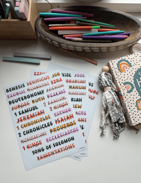 Books of the Bible Header Stickers - Hippie Dreams Edition