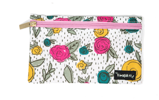 Church Floral Pencil + Pen + Highlighter Pouch