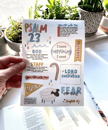 Psalm 23 Sticker Sheet