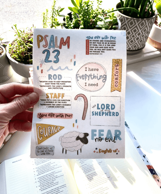 Psalm 23 Sticker Sheet