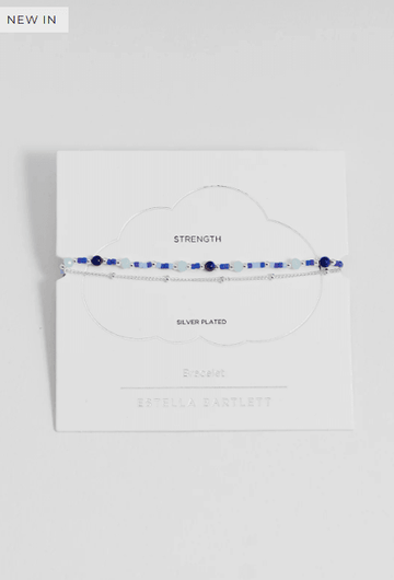 Mini Blue Gemstone Duo Chain Bracelet