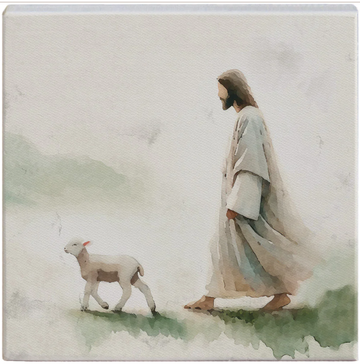 Jesus Walking Lamb - Jesús Cordero Caminante