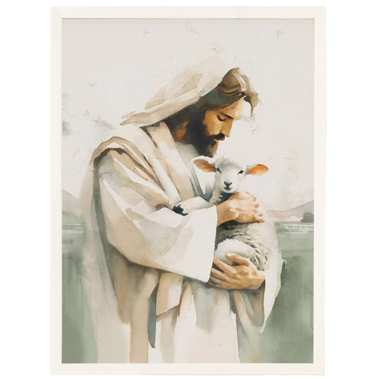 Jesus And Lamb - Jesús y el Cordero | Arte de Pared