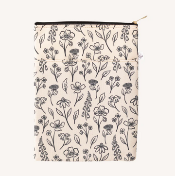 Tablet Sleeve Ivory Pressed Floral