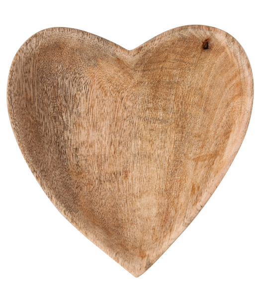 Mango Wood Heart Bowl