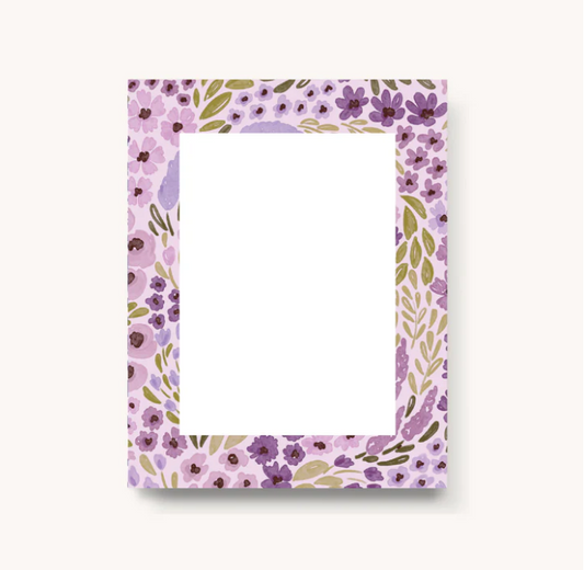 Bloc de notas en blanco Lilac Floral