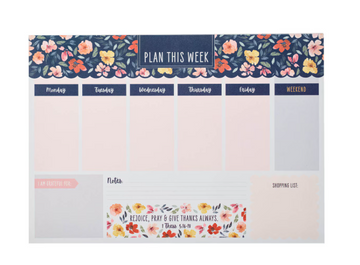 Give Thanks Always Undated Planner Pad - 1 Thessalonians 5:16-18