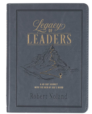 Legacy of Leaders Gray Faux Leather Devotional