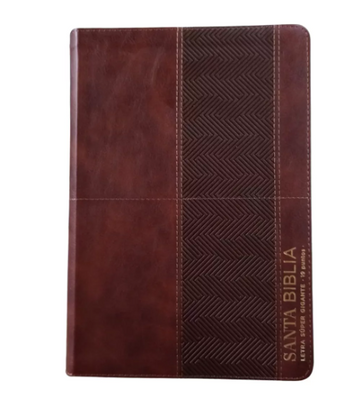 Biblia Rvr60 Café Super Gigante Letra 19 Puntos