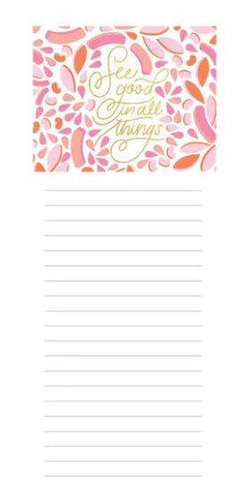 Good In All Things Magnetic Notepad|Bueno en todas las cosas libreta magnética