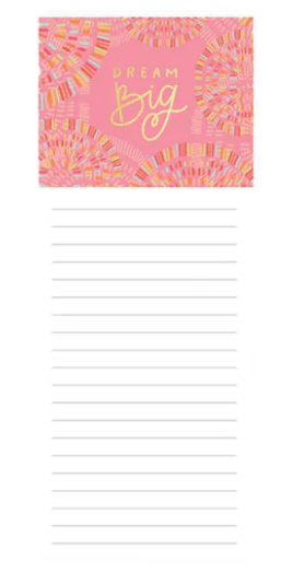 Dream Big Magnetic Notepad|Bloc de notas magnético Sueña grande