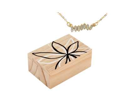 Treasure Box Necklace - Silver Shadow - Flower|Sombra Plateada - Flor