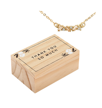 Treasure Box Necklace - Golden Shadow - Thank You| Gracias