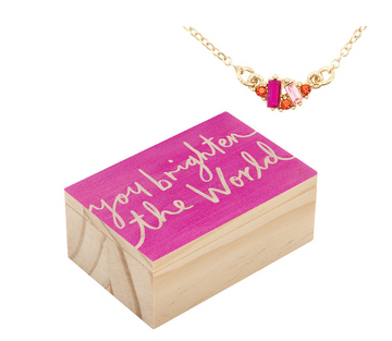 Treasure Box Necklace - Hot Pink - You Brighten the World| Tú iluminas el mundo