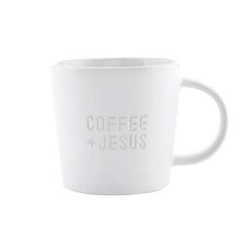 Face to Face Ceramic Coffee Mug - Coffee + Jesus