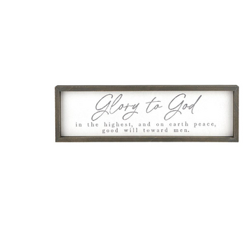 Face to Face Wood Sign - Glory to God|Gloria a Dios