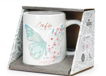 Taza 16 OZ. Colección prominencia con relieve. Confía