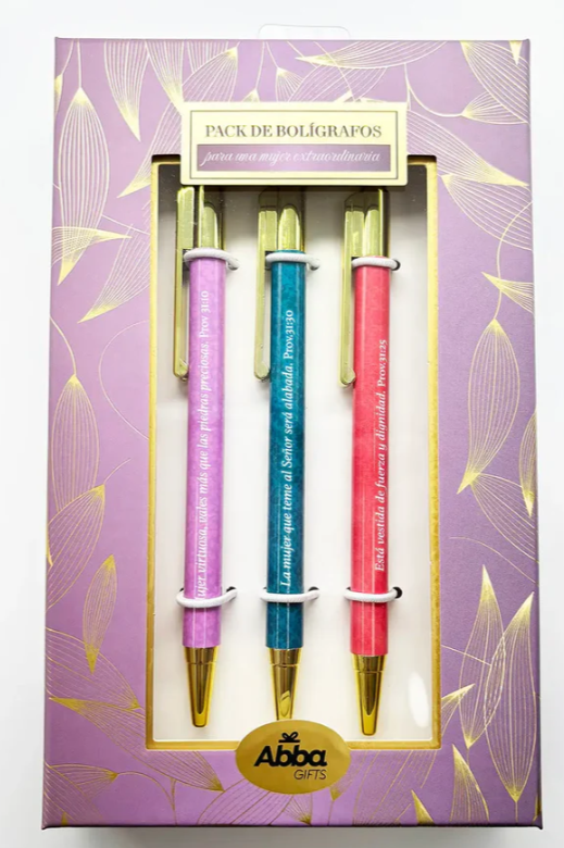 Pack 3 bolígrafos de lujo | Mujer extraordinaria