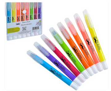 Resaltador de gel Mr. Pen, sin sangrado, para Biblia, colores surtidos, paquete de 8