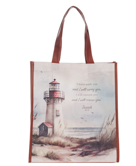 Bolso reusable I Have Made You Lighthouse Isaiah 46:4 | Te he hecho faro Isaías 46:4