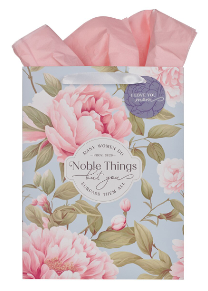 Bolsa de regalo grande Noble things Proverbs 31:29 | Las cosas nobles Proverbios 31:29