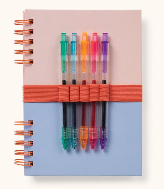 Coral & Salt Water Harper Split-Spiral Notebook & Pen Set | Conjunto libreta y bolígrafo