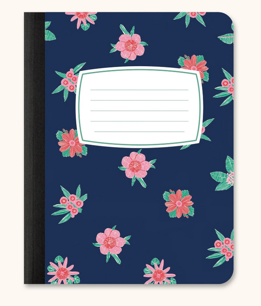 Racing Snails & Stitched Tropicals Composition Book Duo | Set de 2 libretas