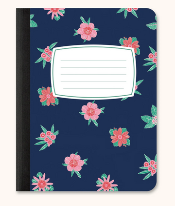 Racing Snails & Stitched Tropicals Composition Book Duo | Set de 2 libretas