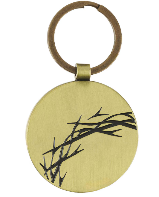 Amazing Grace Antique Gold Metal Keychain