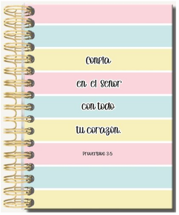 Libreta Espiral con Elástico: Confía en el Señor Proverbios 3:5