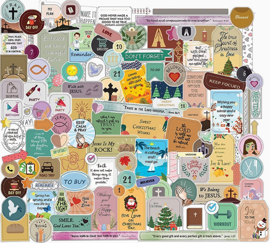 Mr. Pen Christian Journaling Stickers - 31 Sheets