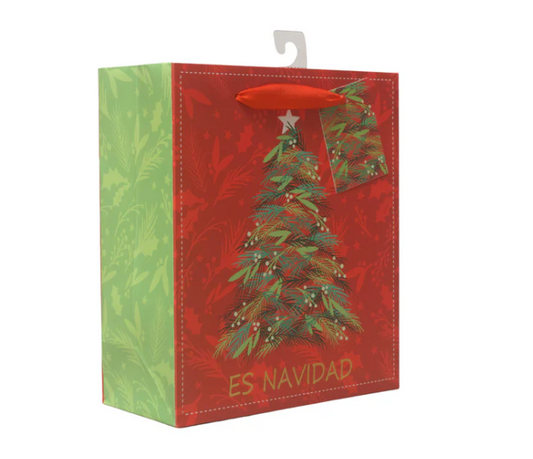 Bolsa de regalo mediana Es Navidad Arbol