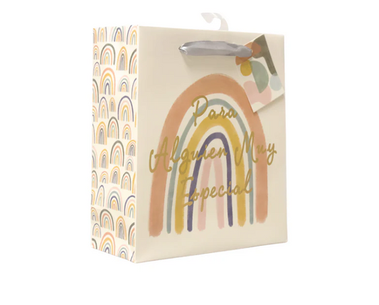Bolsa de regalo mediana Para alguien muy especial arcoiris