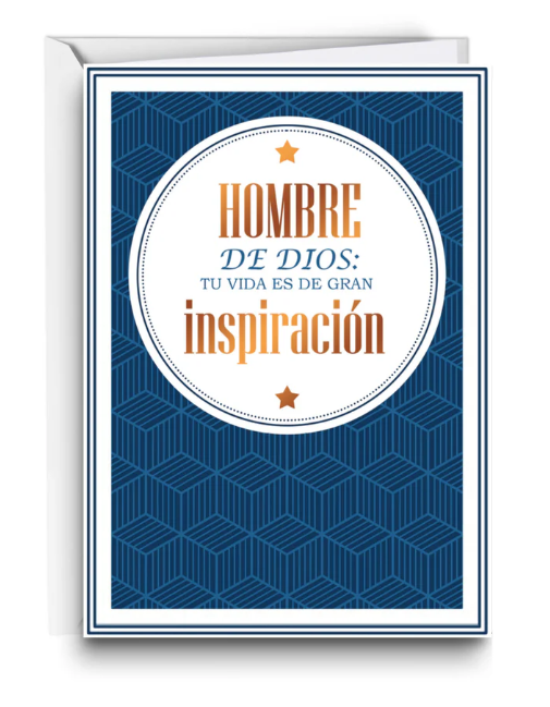 Tarjeta  Hombre De Dios: Tu Vida Es De Gran Inspiración