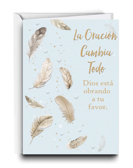 Tarjeta La Oración Cambia Todo Dios Está Obrando A Tu Favor