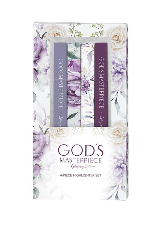 Highlighter Set - God's Masterpiece - 4 pcs | Set de resaltadores - Obra maestra de Dios - 4 piezas