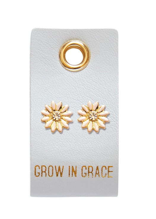 Stud Earrings - Grow In Grace - Flower | Crece en gracia Flor