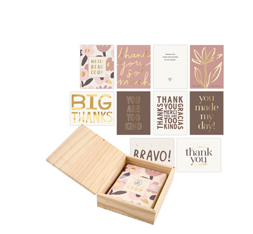 Thank You Boxed Greeting Cards |Tarjetas de Felicitación Agradecidas en Caja