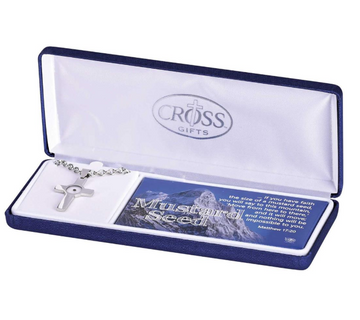 Caja para Collar de Cruz con Semilla de Mostaza | Hombre