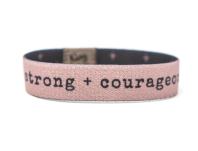 Pulsera Elástica Josué 1:9 | Sé Fuerte y Valiente