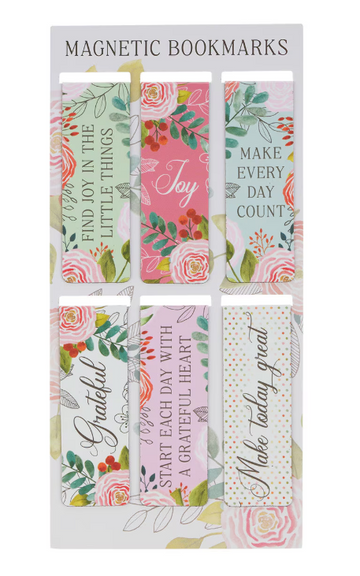 Set de Separadores Magnéticos A Grateful Heart | Floral Rosa