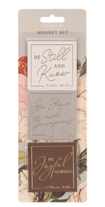 Set de Imanes Dalia Delicada | Sé Fuerte y Valiente - Josué 1:9